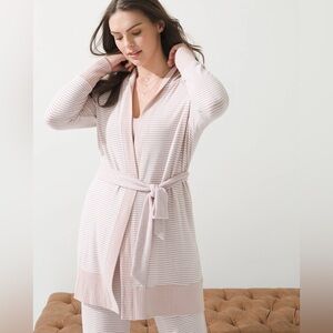 Soma Mauve Pink Brushed Cozy Wrap Lounge Robe Sz S/M